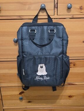 thirty-one Black Kids Backpack with Bear Patch
